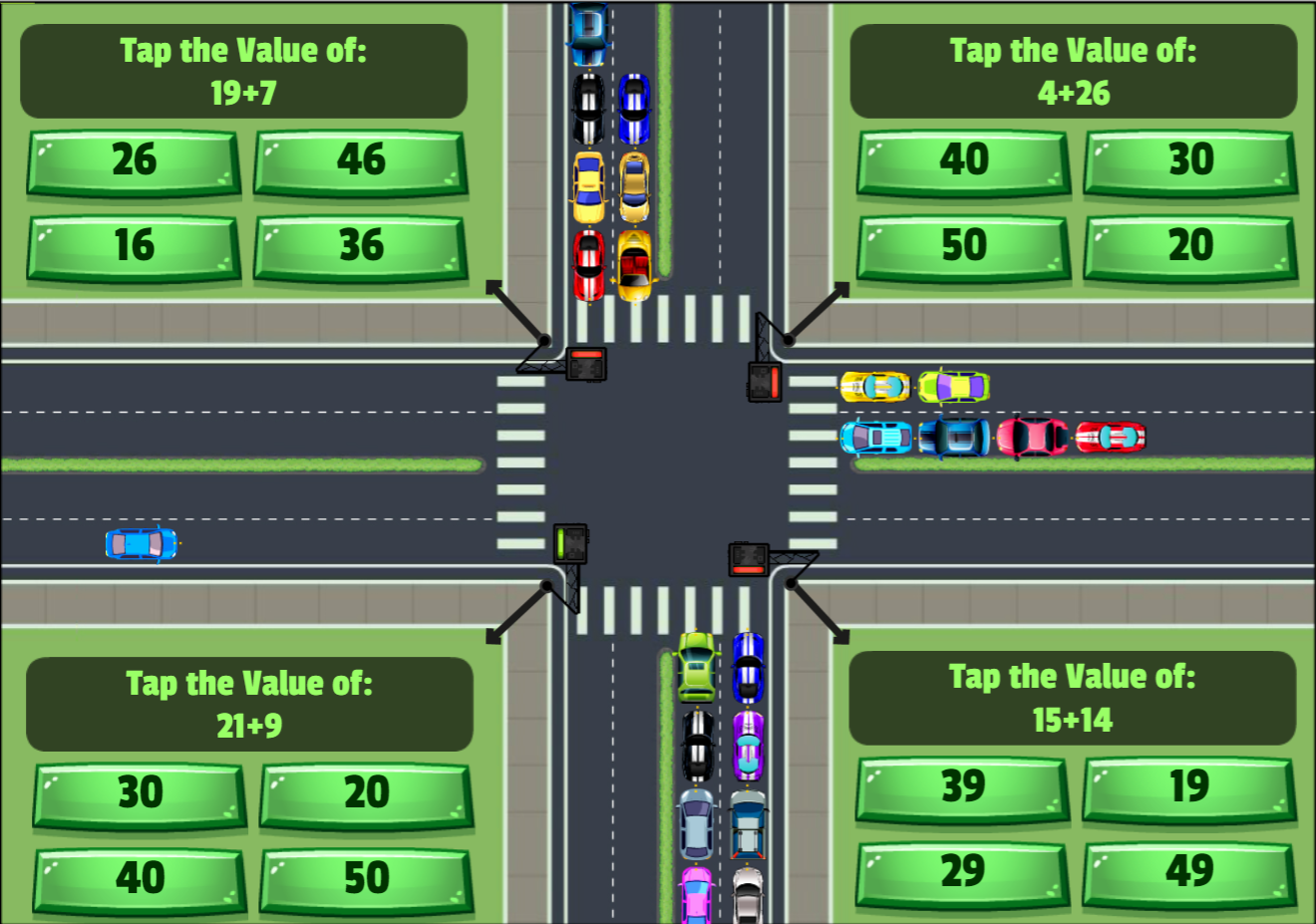 Calculating Traffic Control Game Screenshot