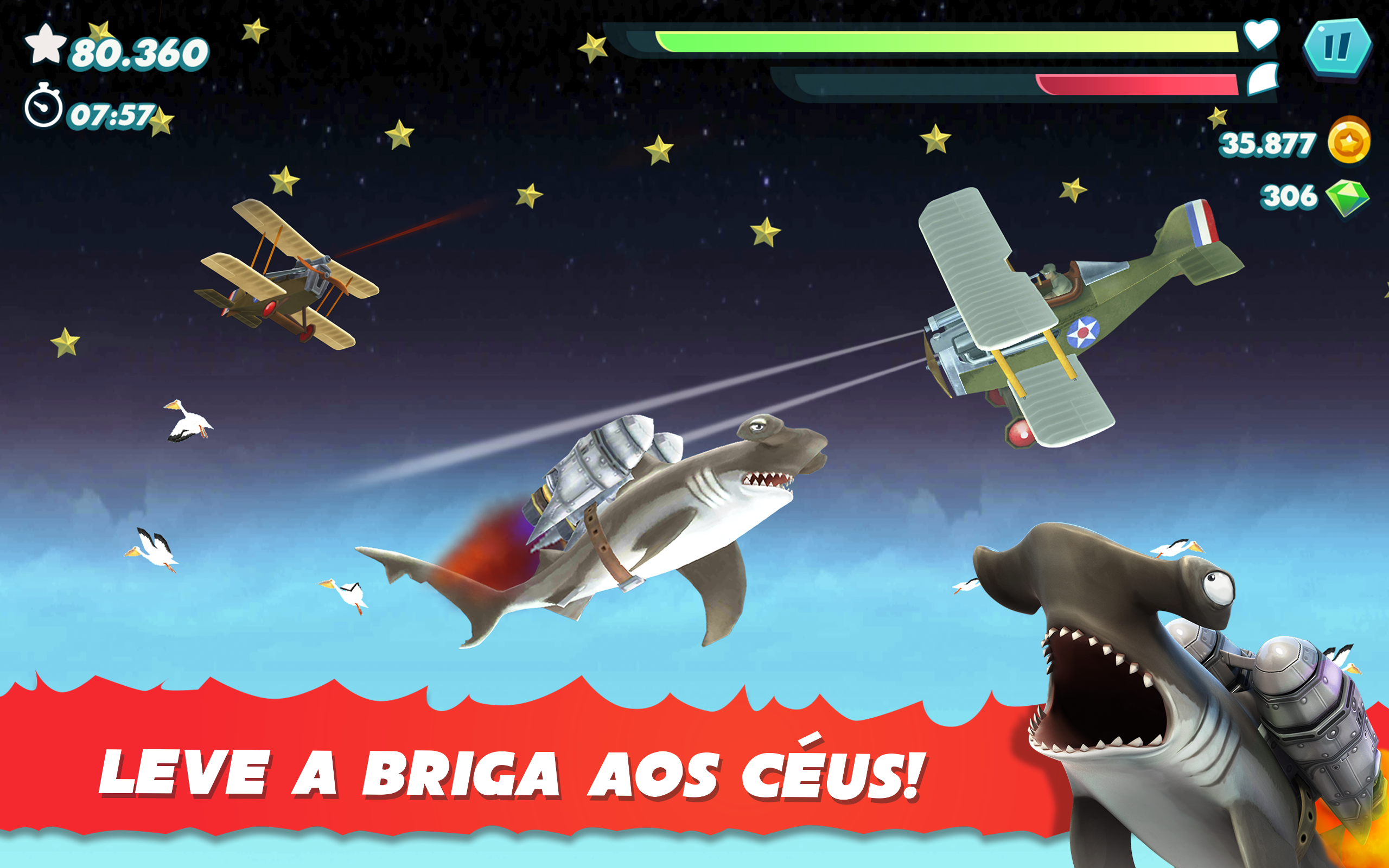 Captura de Tela do Jogo Hungry Shark Evolution: Ataque