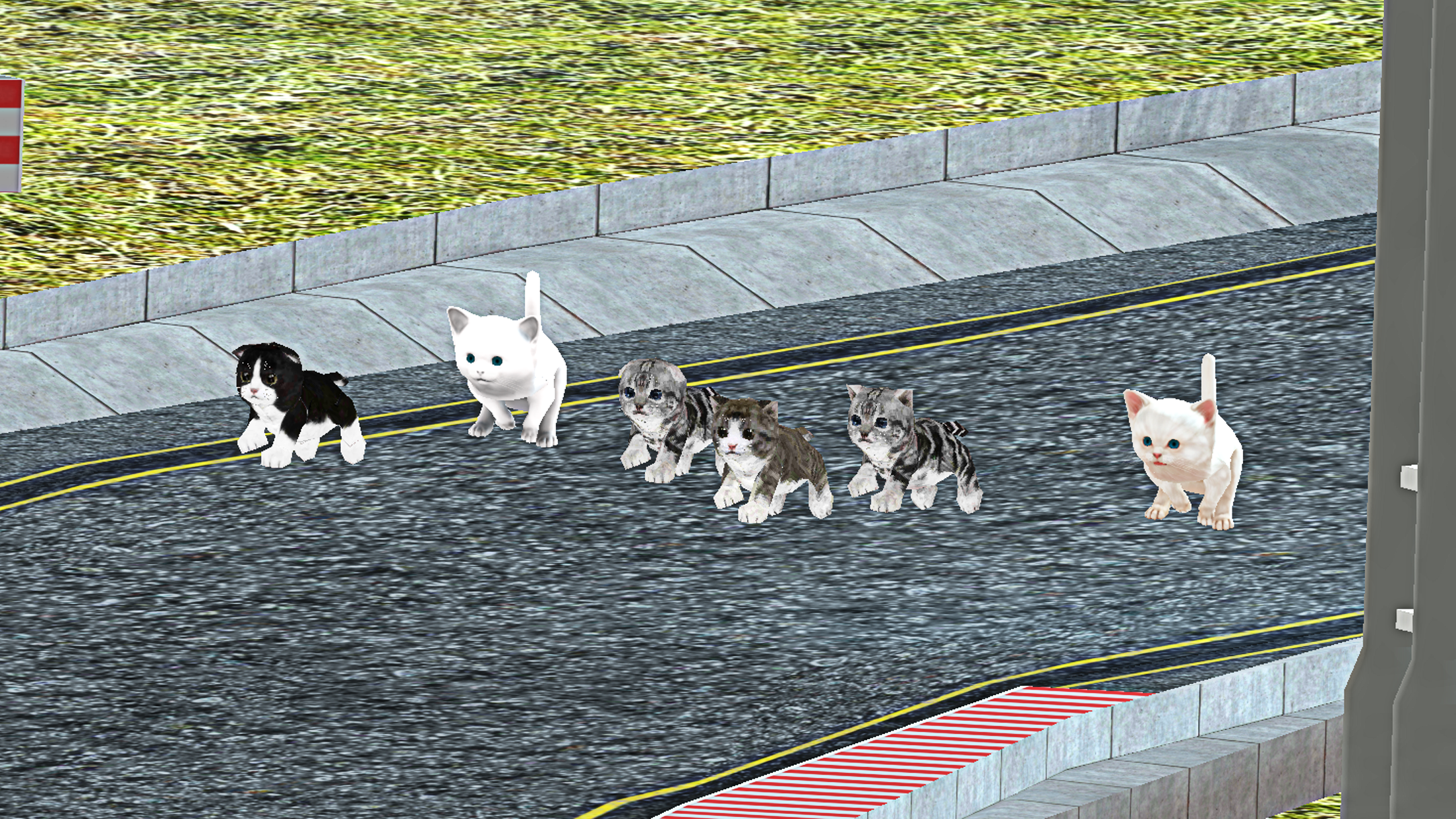 Screenshot of Cute Cat Racing World Cup