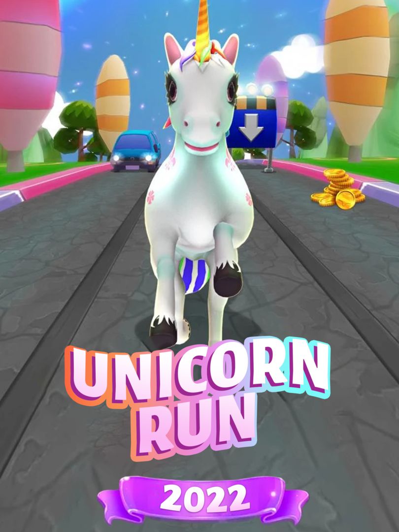 Screenshot of Unicorn Running Game - Fun Run