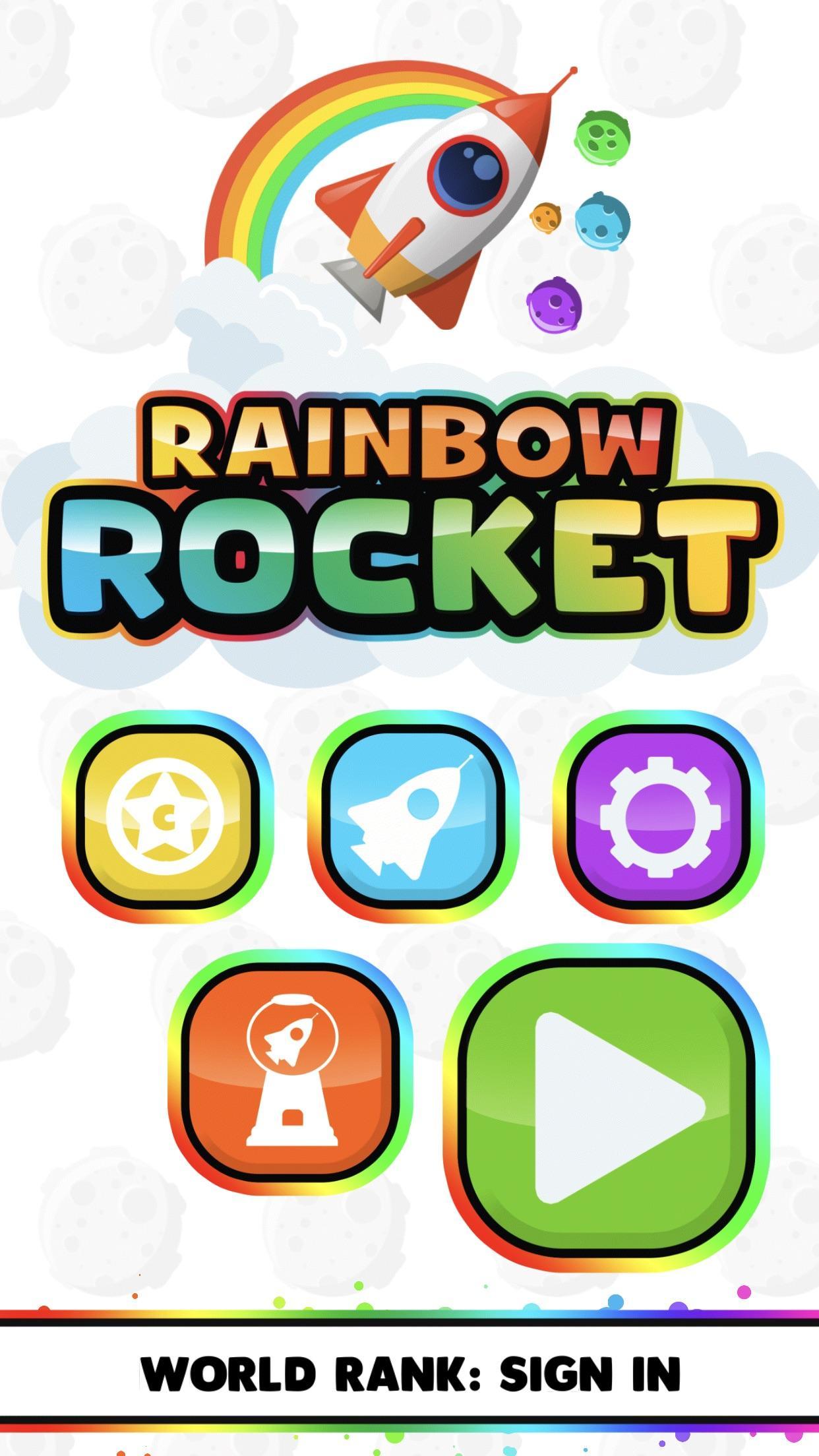 Rainbow Rocket Game Screenshot