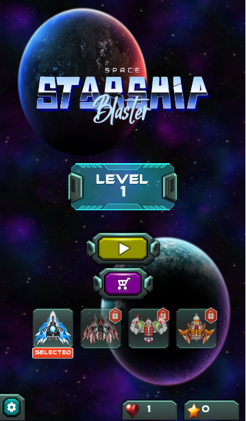 Space Starship Blaster ゲームのスクリーンショット