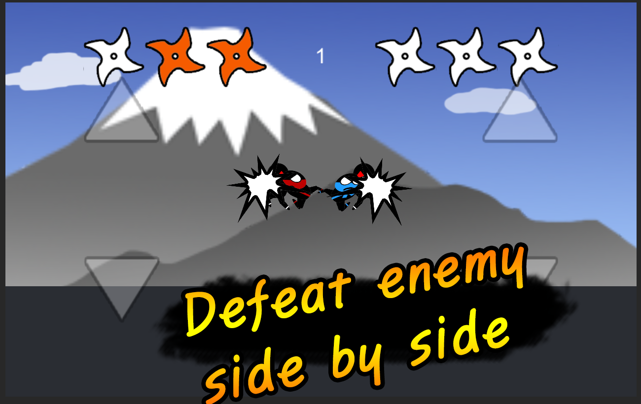 Jumping Ninja Fight : Two Player Game Game Screenshot