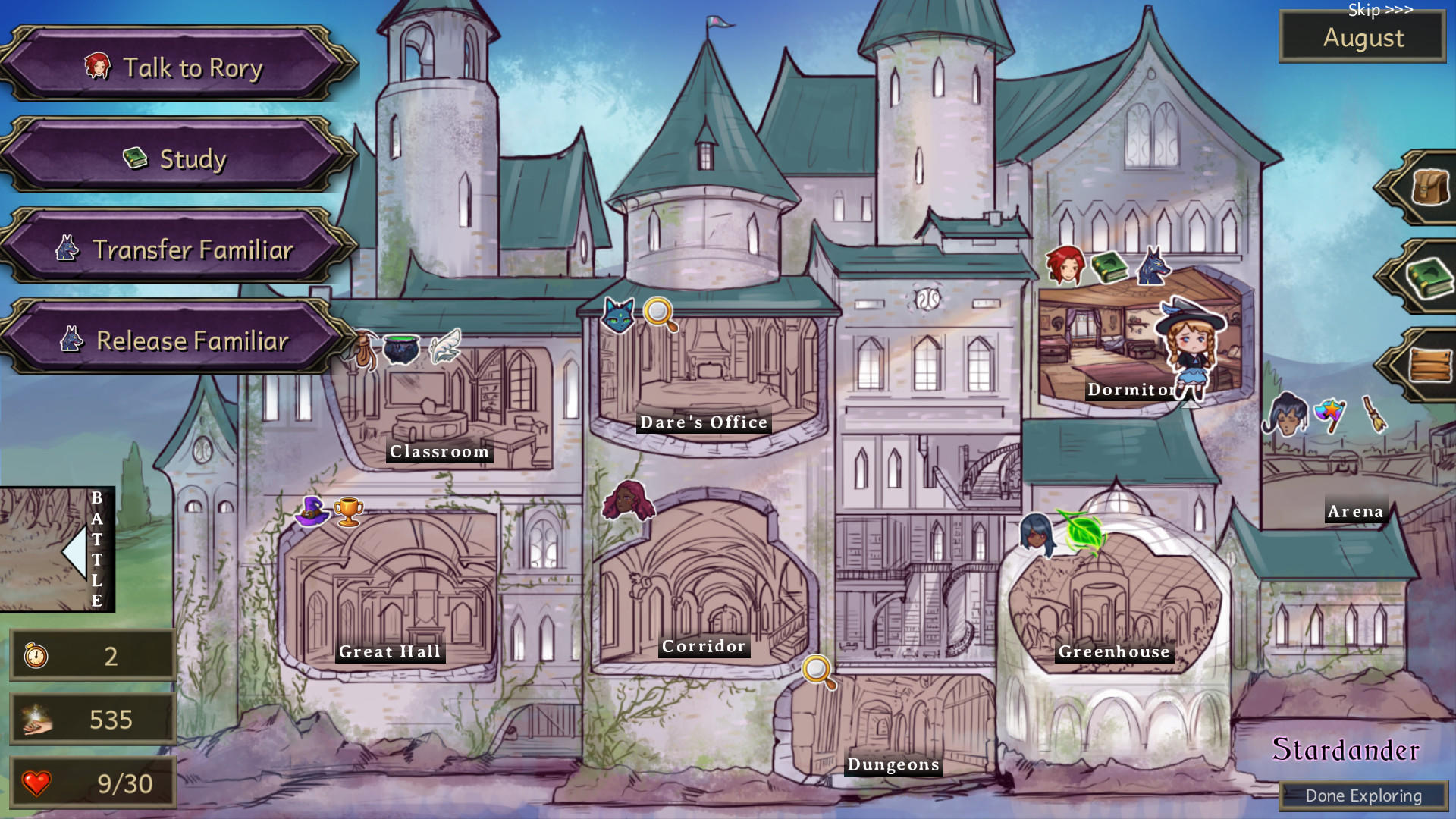 Screenshot of Stardander School for Witches