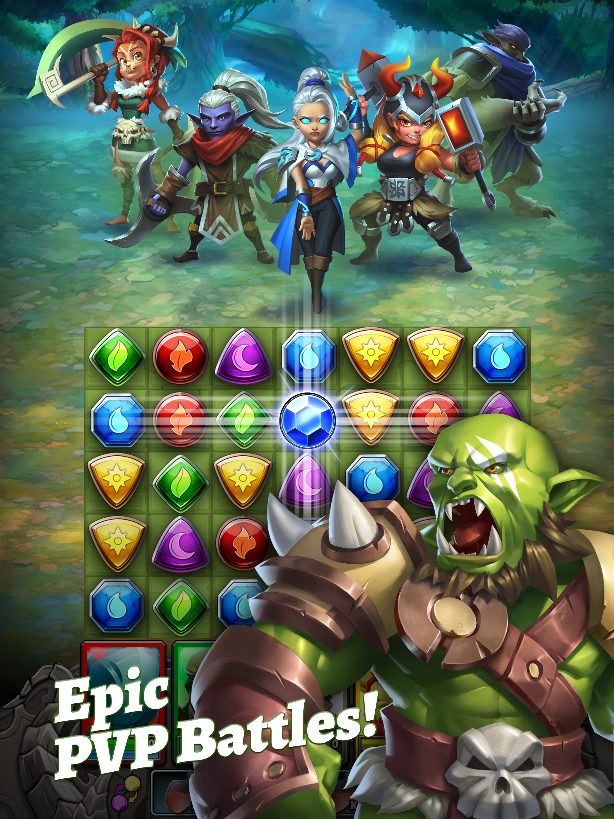 Dragon Strike: Puzzle RPG Game Screenshot