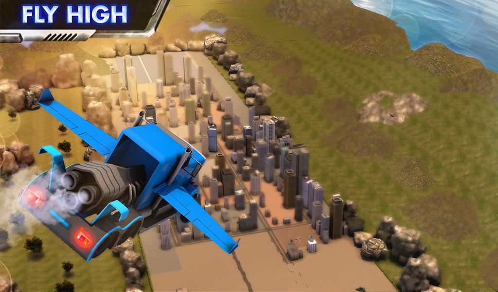 Modern Flying Truck Sim 3D Game Screenshot