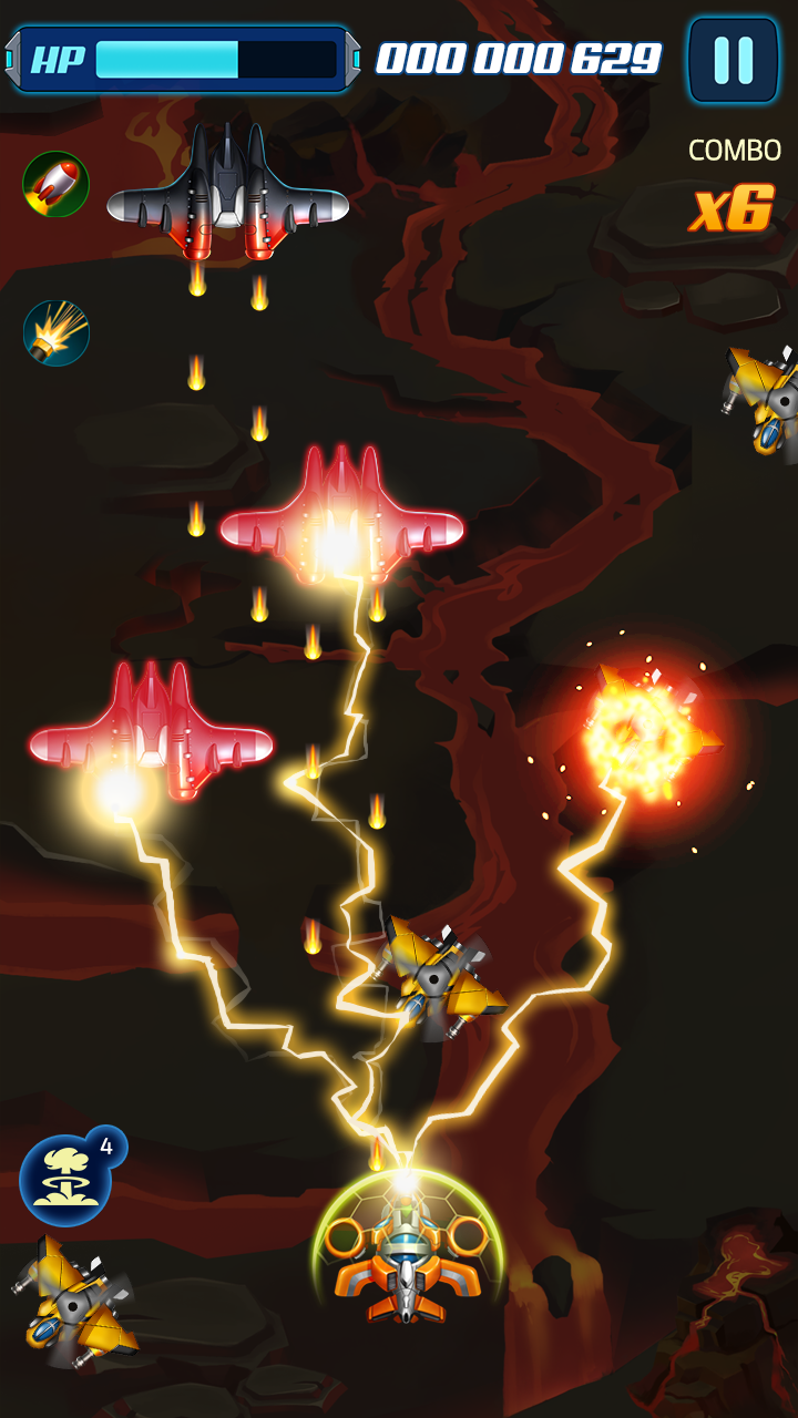Скриншот игры Infinity Strike - Space Shooting Idle Chicken