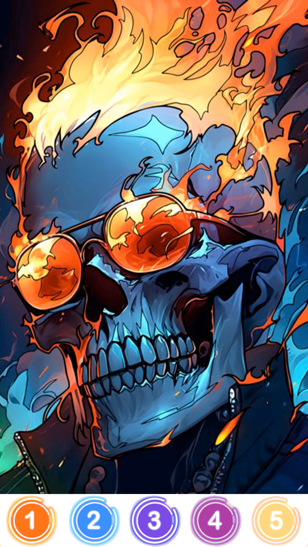 Cuplikan Layar Game Skull Painting Color by Number