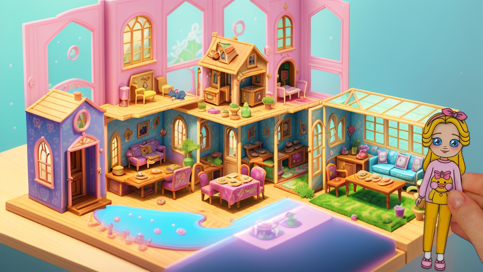 Polly pocket sale room makeover game