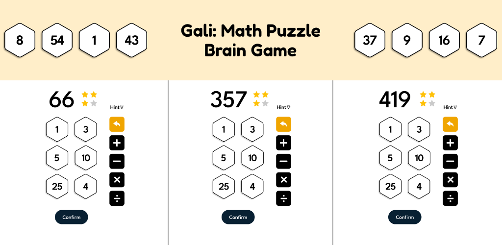 Gali: Math Puzzle Brain Game