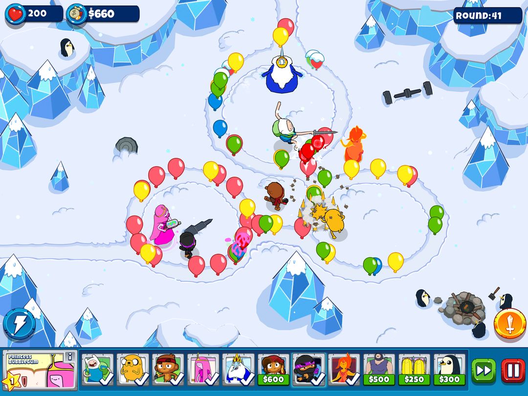 Screenshot of Bloons Adventure Time TD