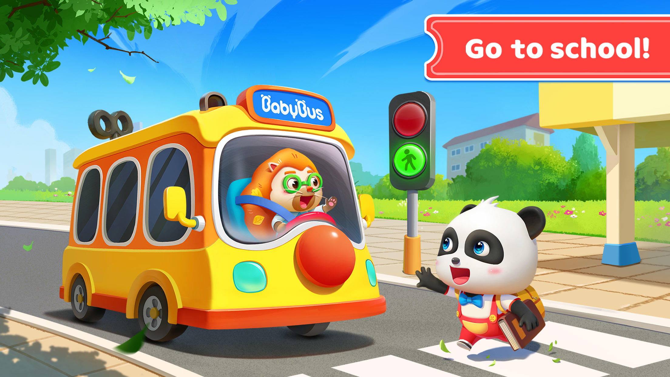Скриншот игры Baby Panda's School Bus