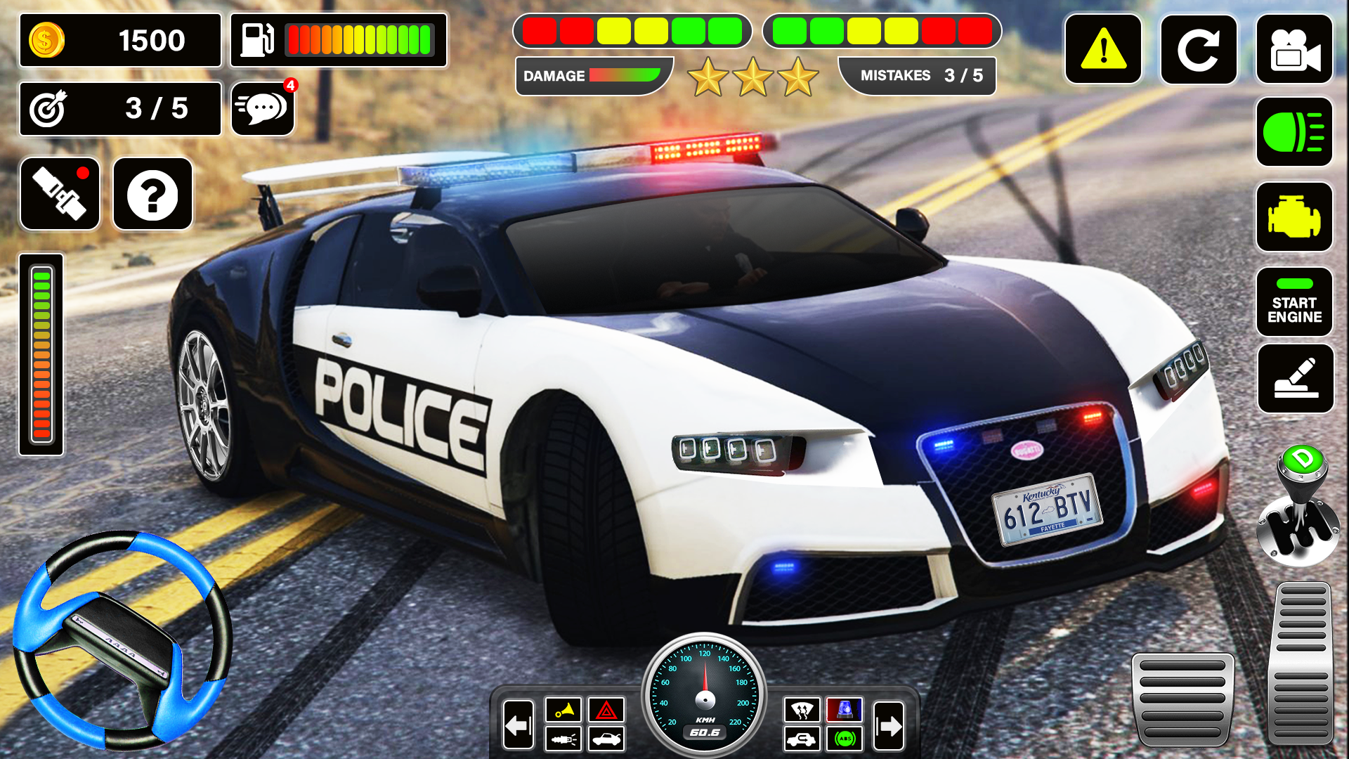 Police Car Thief Chase Game 게임 스크린 샷