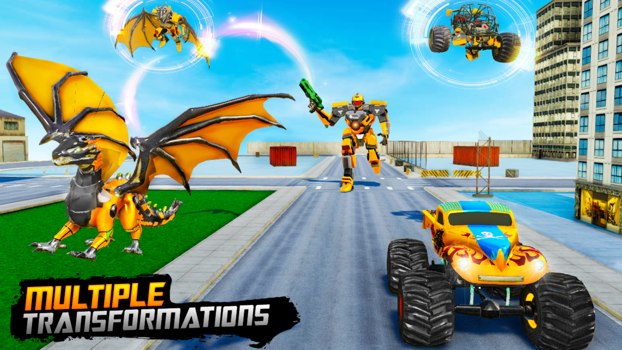 Download A Cartoon Image Of A Monster Truck Flying Through The Air