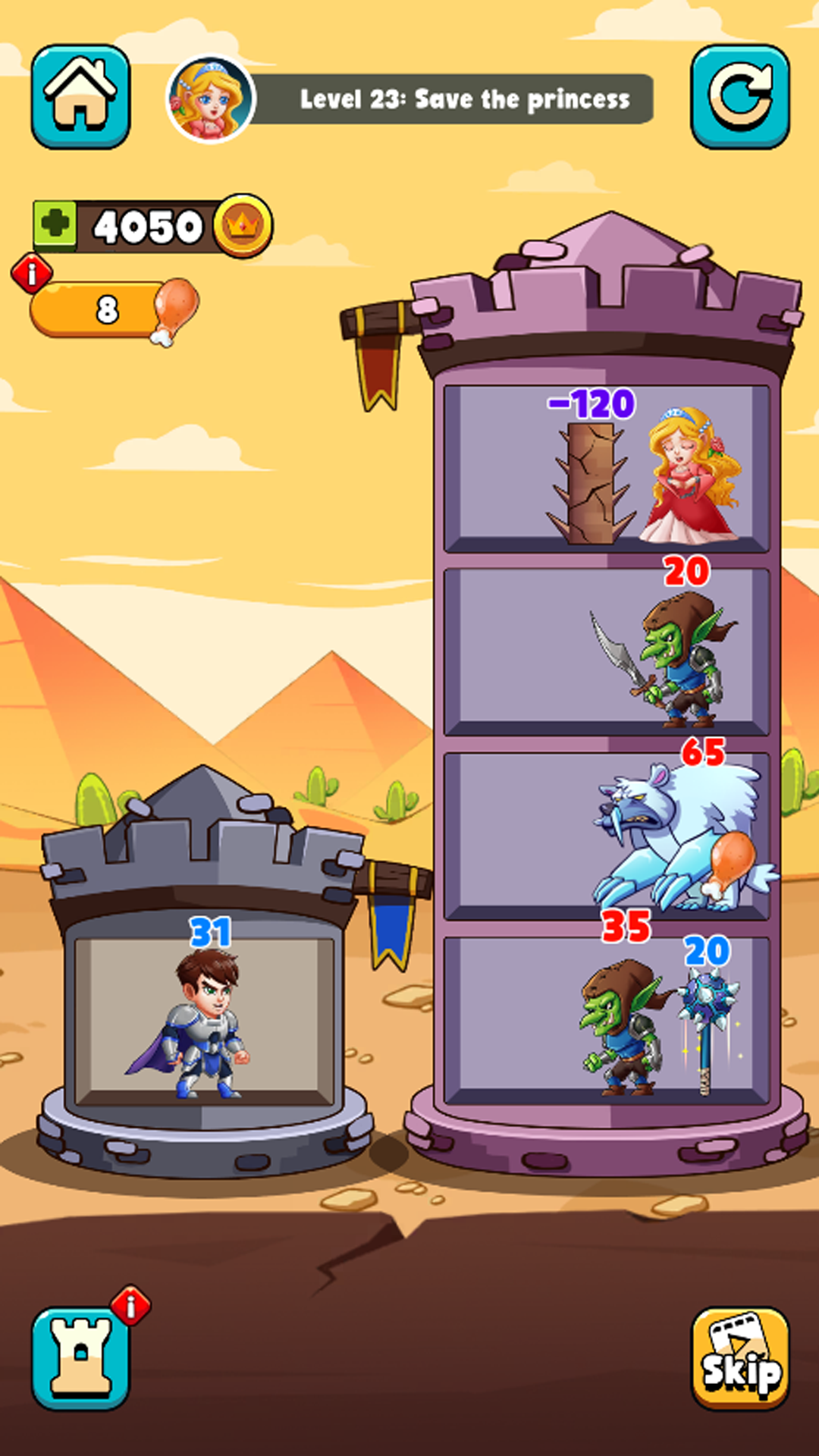 Hero Tower Wars - Merge Puzzle Game Screenshot