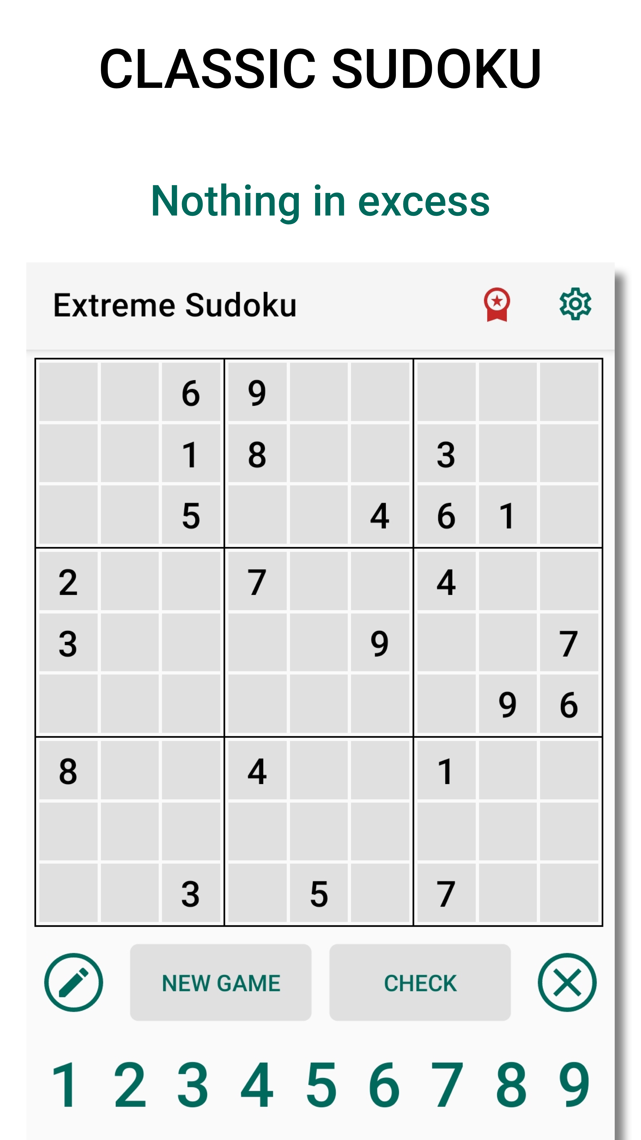 Screenshot 1 of Extreme Sudoku: Câu đố cổ điển 2.0.0