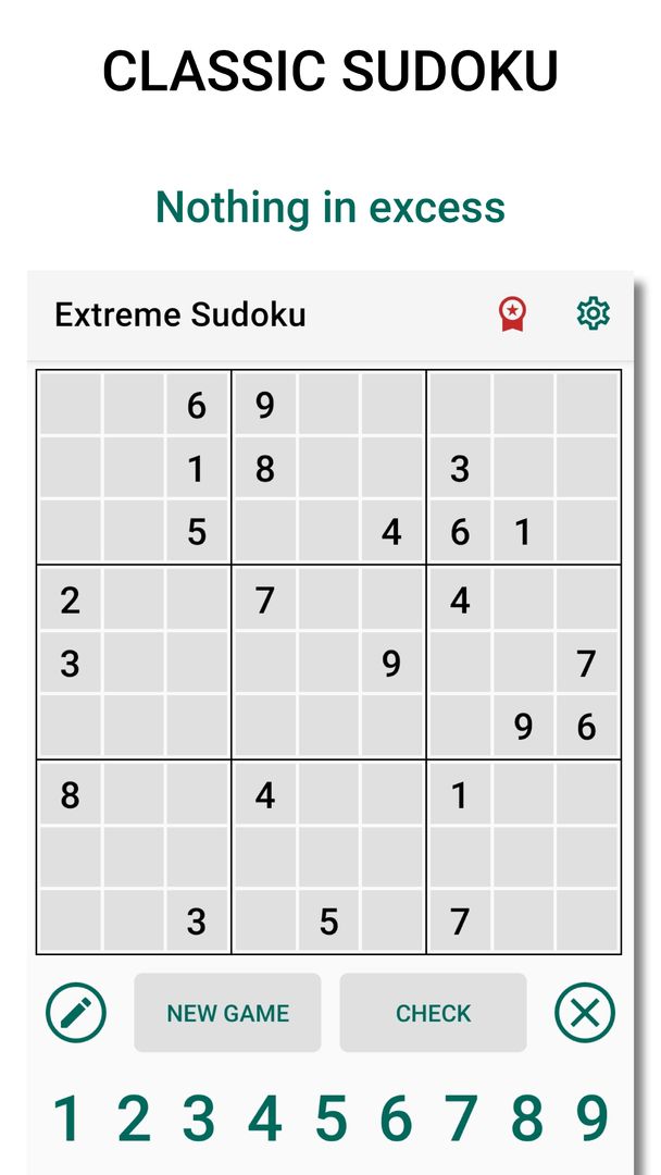 Extreme Sudoku: Classic Puzzle ภาพหน้าจอเกม