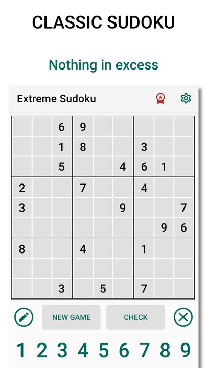 Screenshot 1 of Extreme Sudoku: Classic Puzzle 2.0.0
