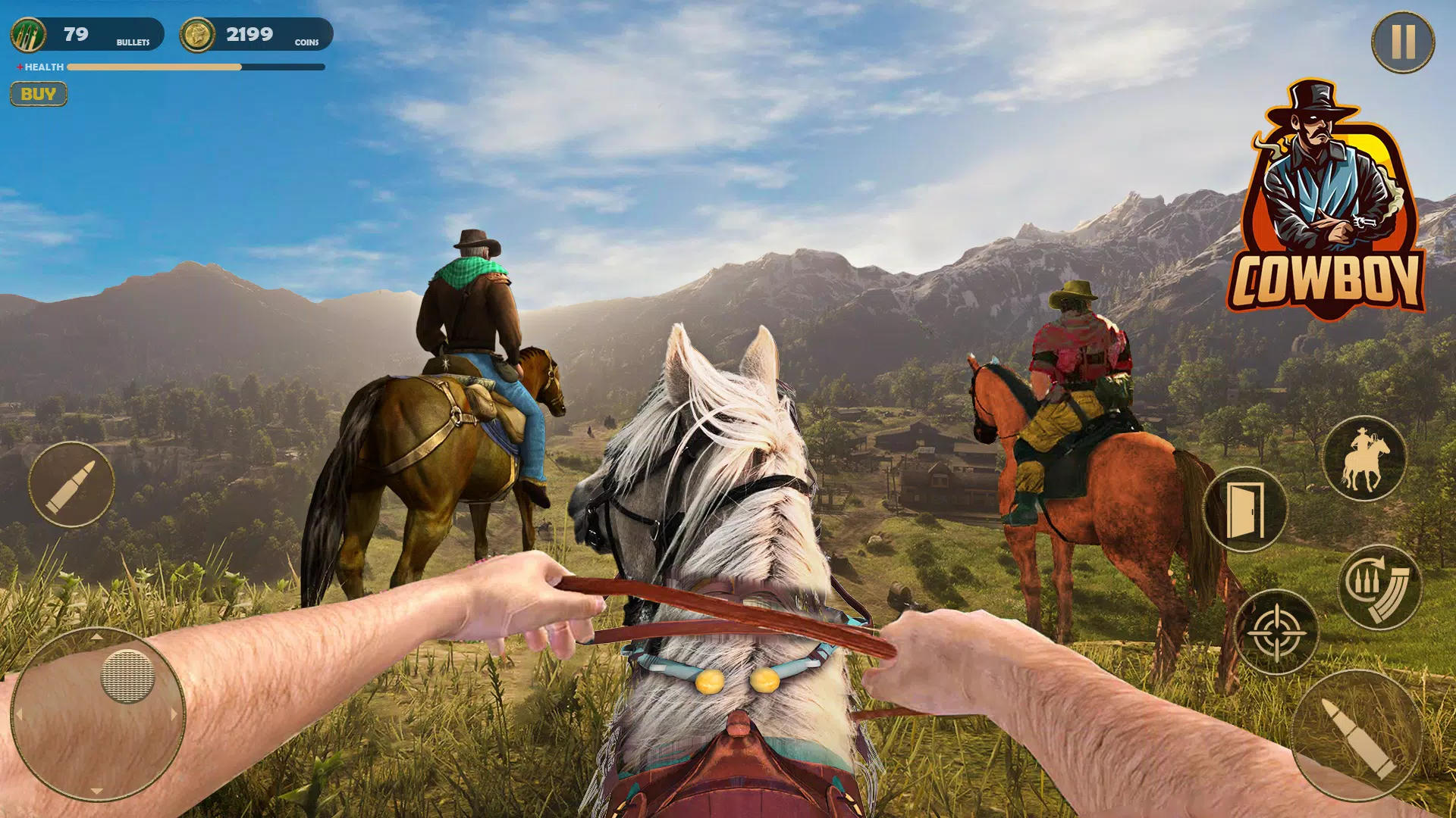 Cuplikan Layar Game West Gunfighter: Horse Riding