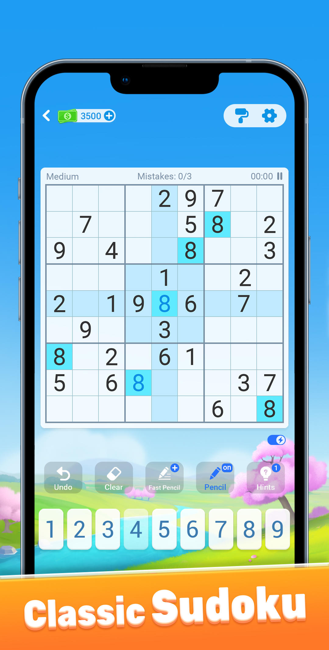 Cuplikan Layar Game Sudoku: themes & challenges