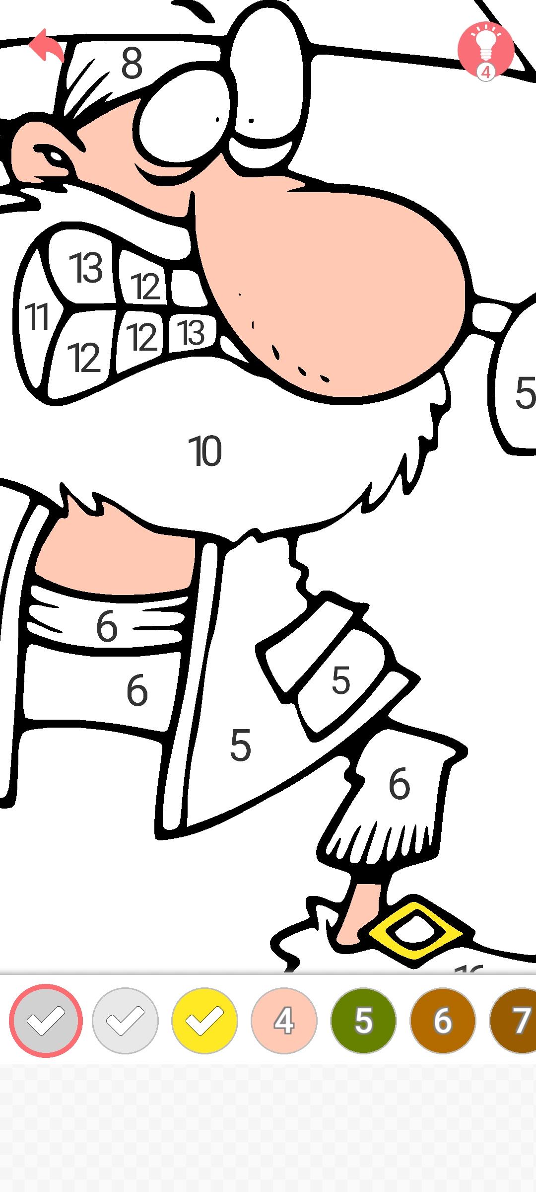 Screenshot of ASMR Number Paint Colour Art