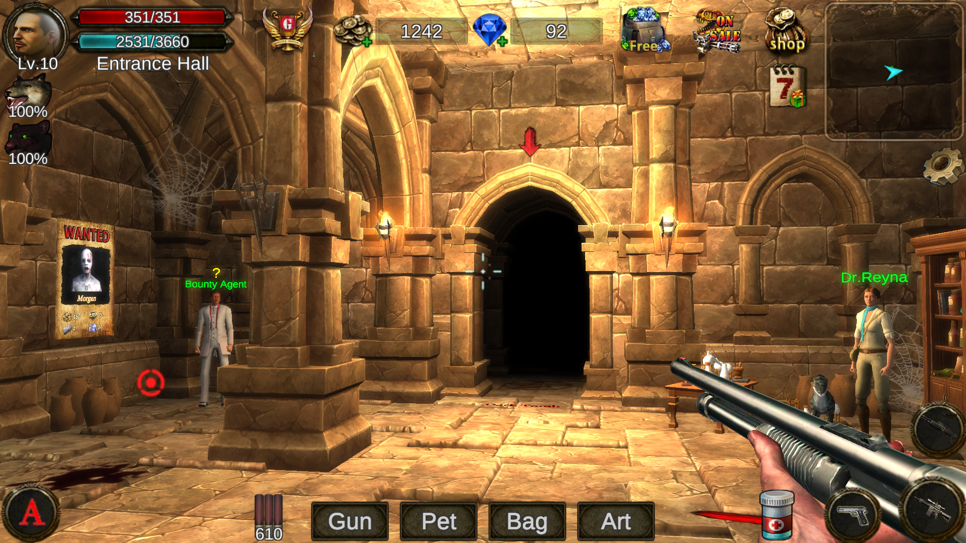 Dungeon Shooter : Dark Temple Game Screenshot