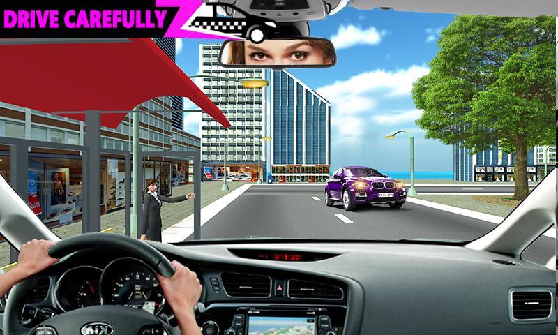 Screenshot 1 of Trò chơi lái xe taxi màu hồng 3D 5.21