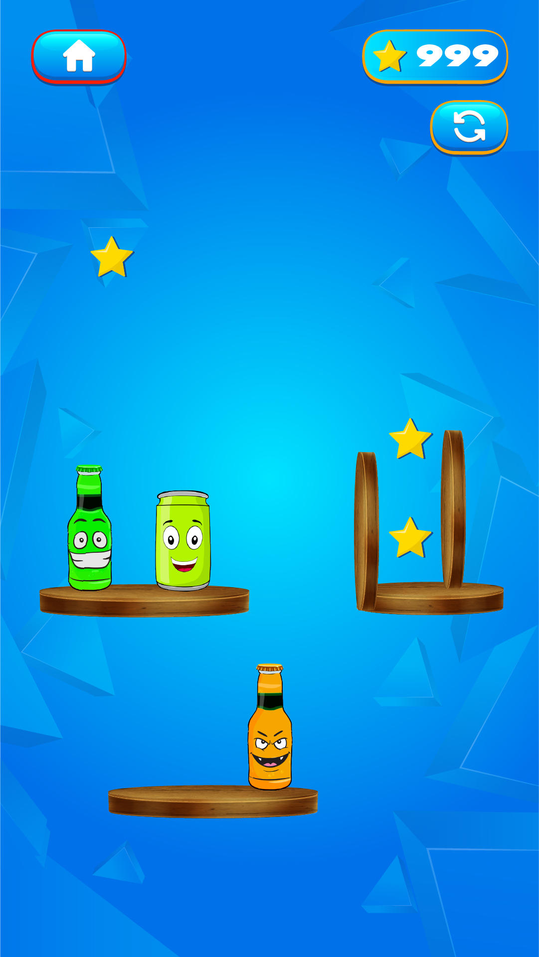 Screenshot of Bottle Tap Flip Bottle Puzzle