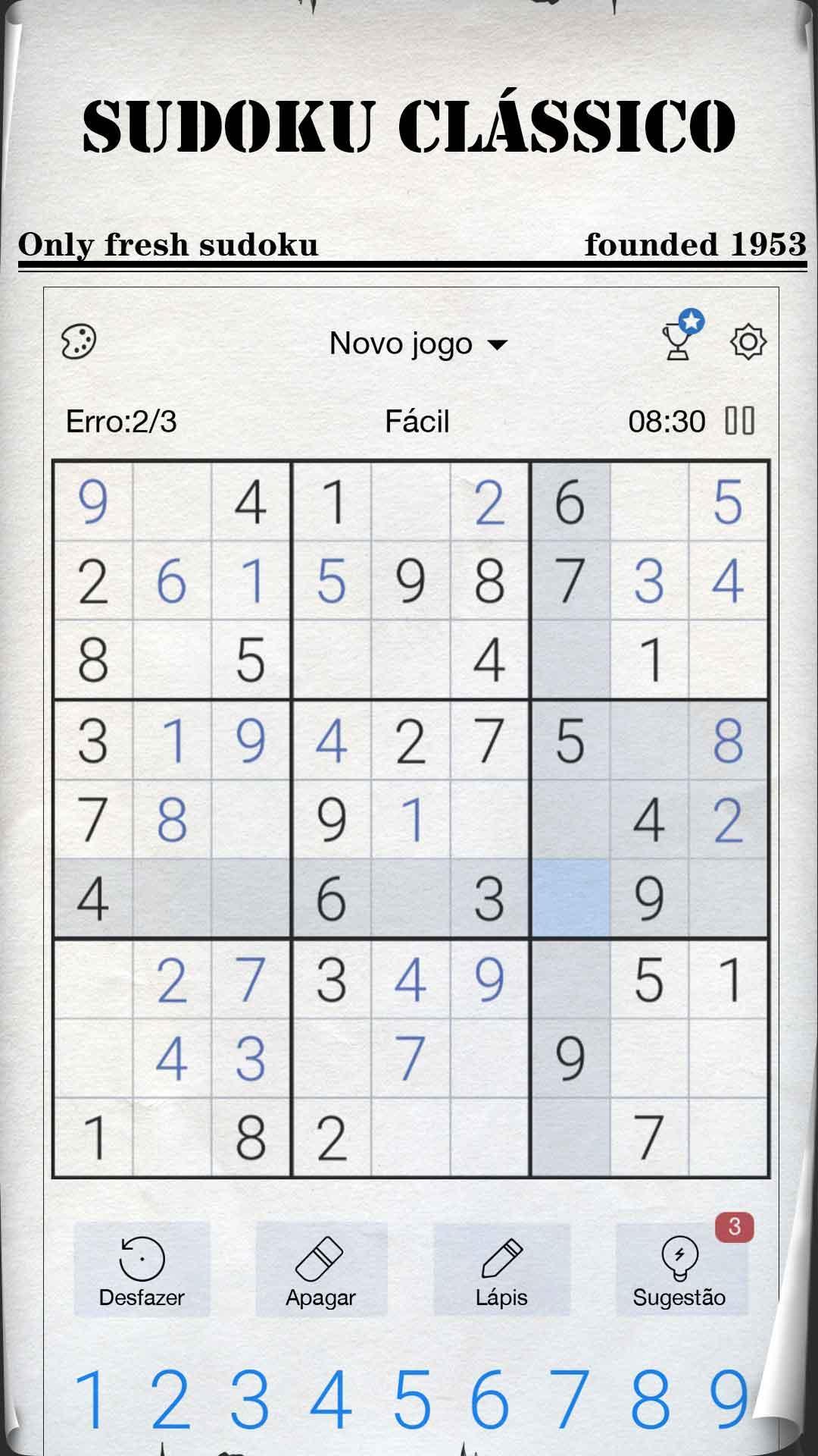 Screenshot 1 of Sudoku - sudoku Quebra-cabeça 4.21.0