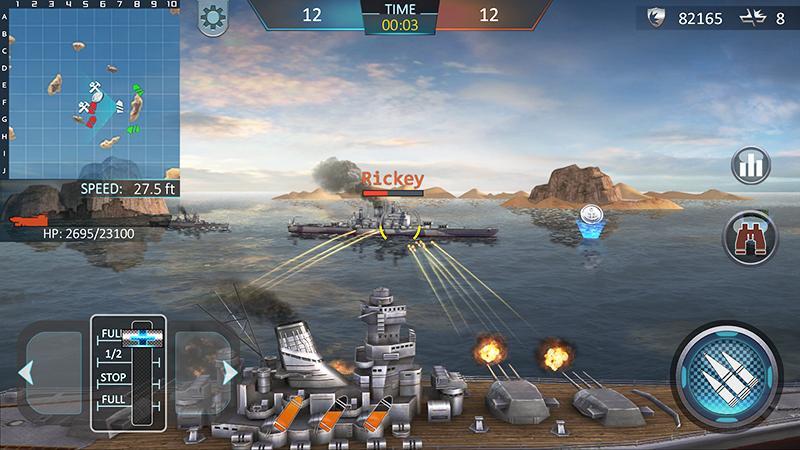 Screenshot 1 of Атака военного корабля 3D 1.1.0
