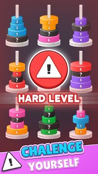 Hanoi Tower - Color Sort 3d Game Screenshot