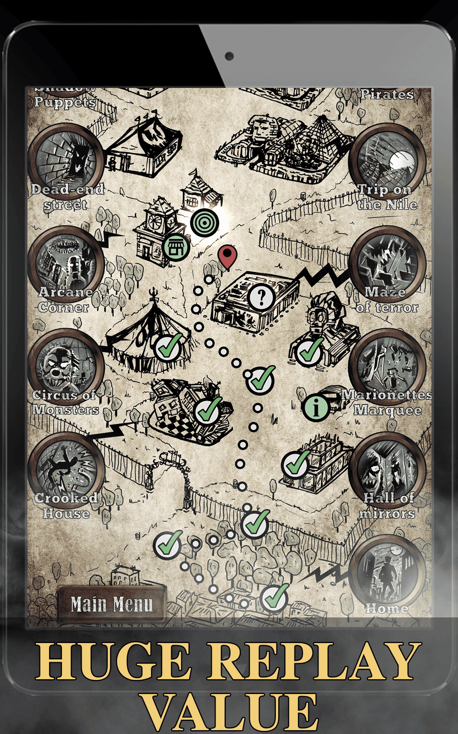 Sinister Fairground GAMEBOOK Game Screenshot