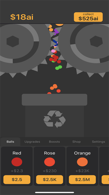 Скриншот игры Idle Ball Crush