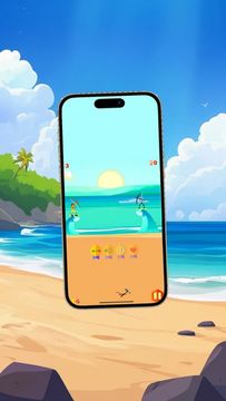 Surfer Beach Archers:SCORE Game Screenshot