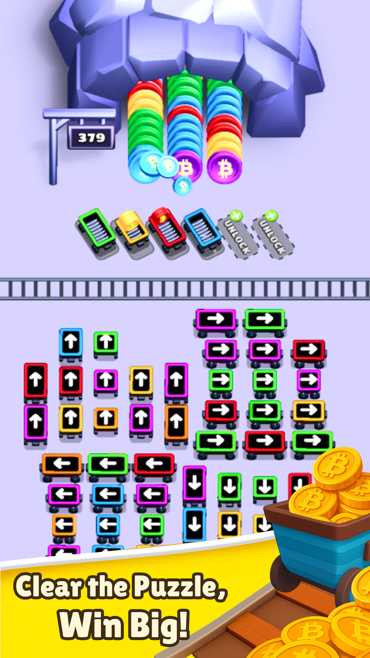 Bitcoin Sort Frenzy Game Screenshot