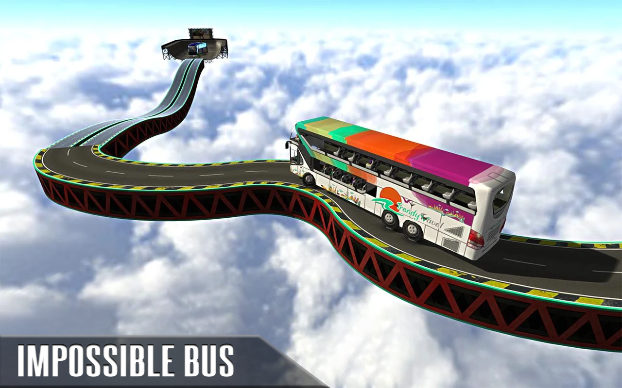Impossible Bus Sim Track Drive Game Screenshot