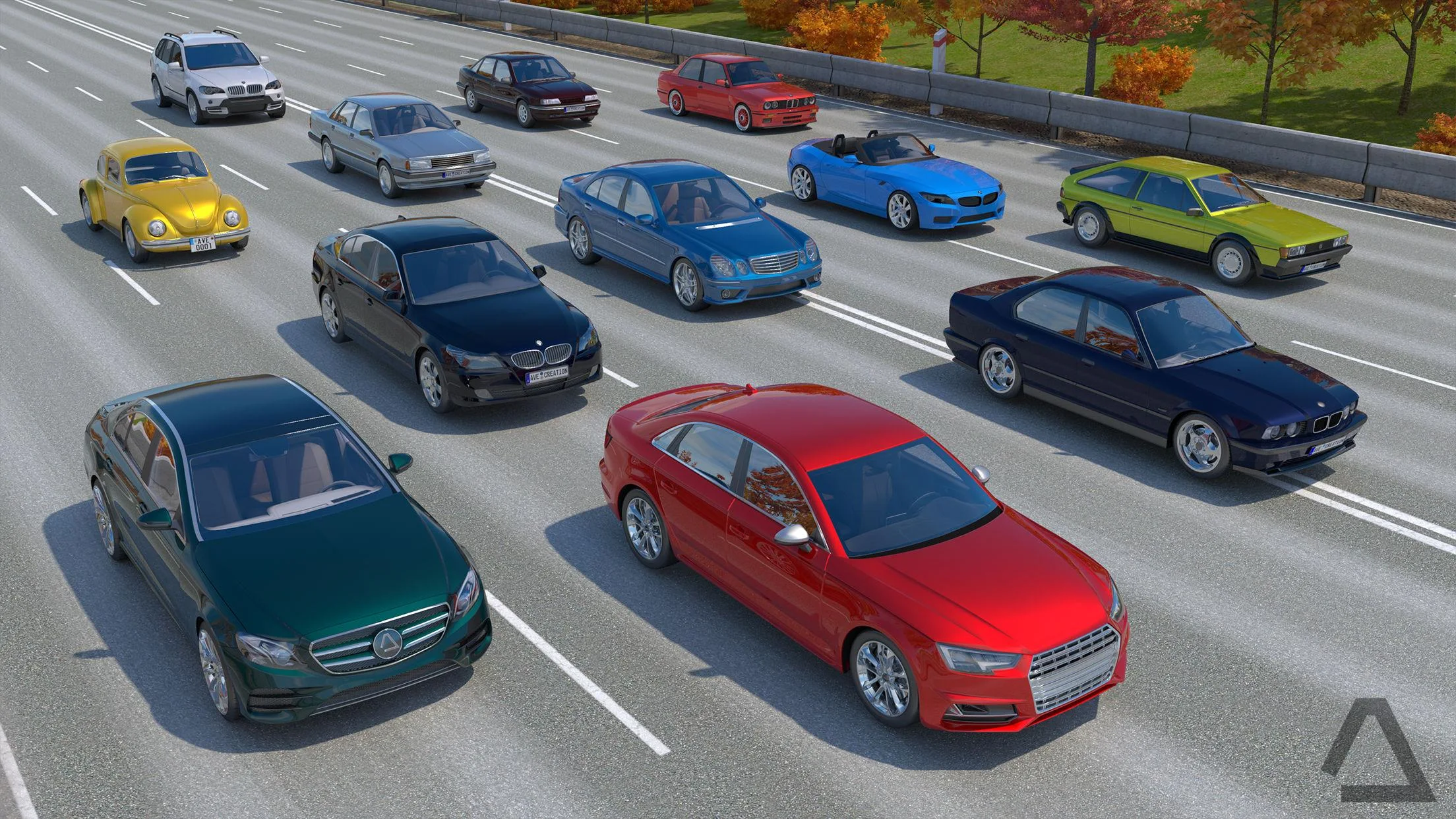 German Road Racer Game Screenshot