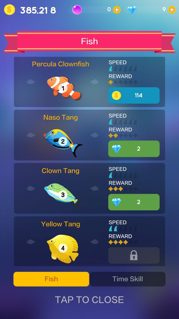 Screenshot of Fish Merge! Aquarium