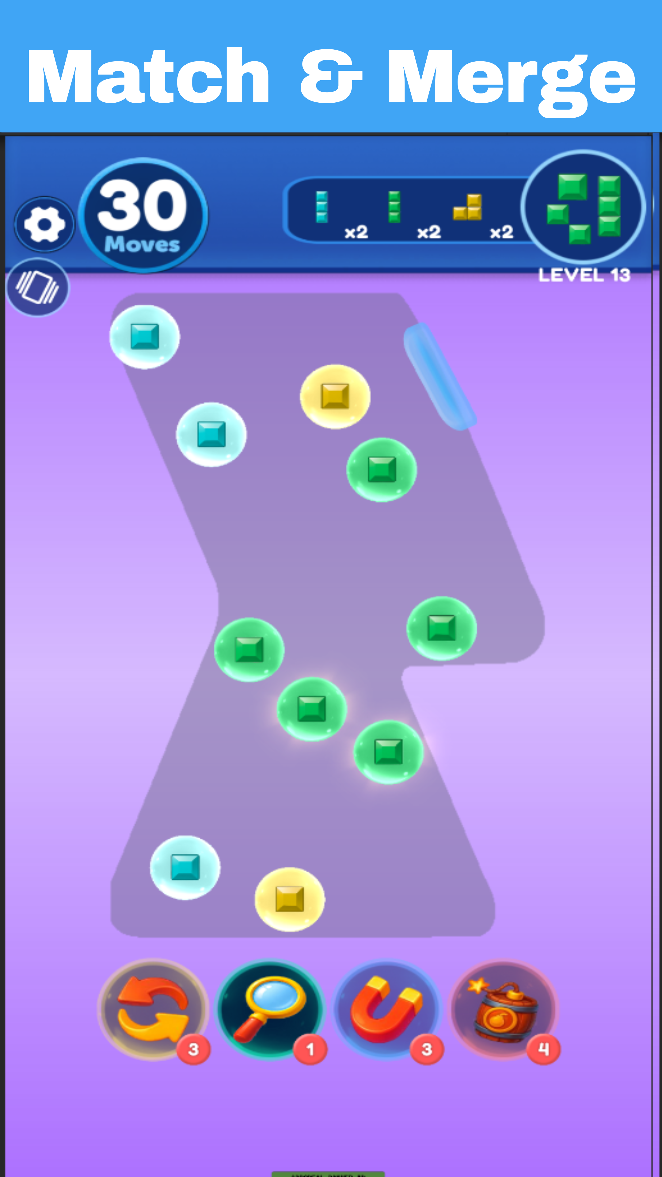 Color Block Bubble Merge Game Screenshot