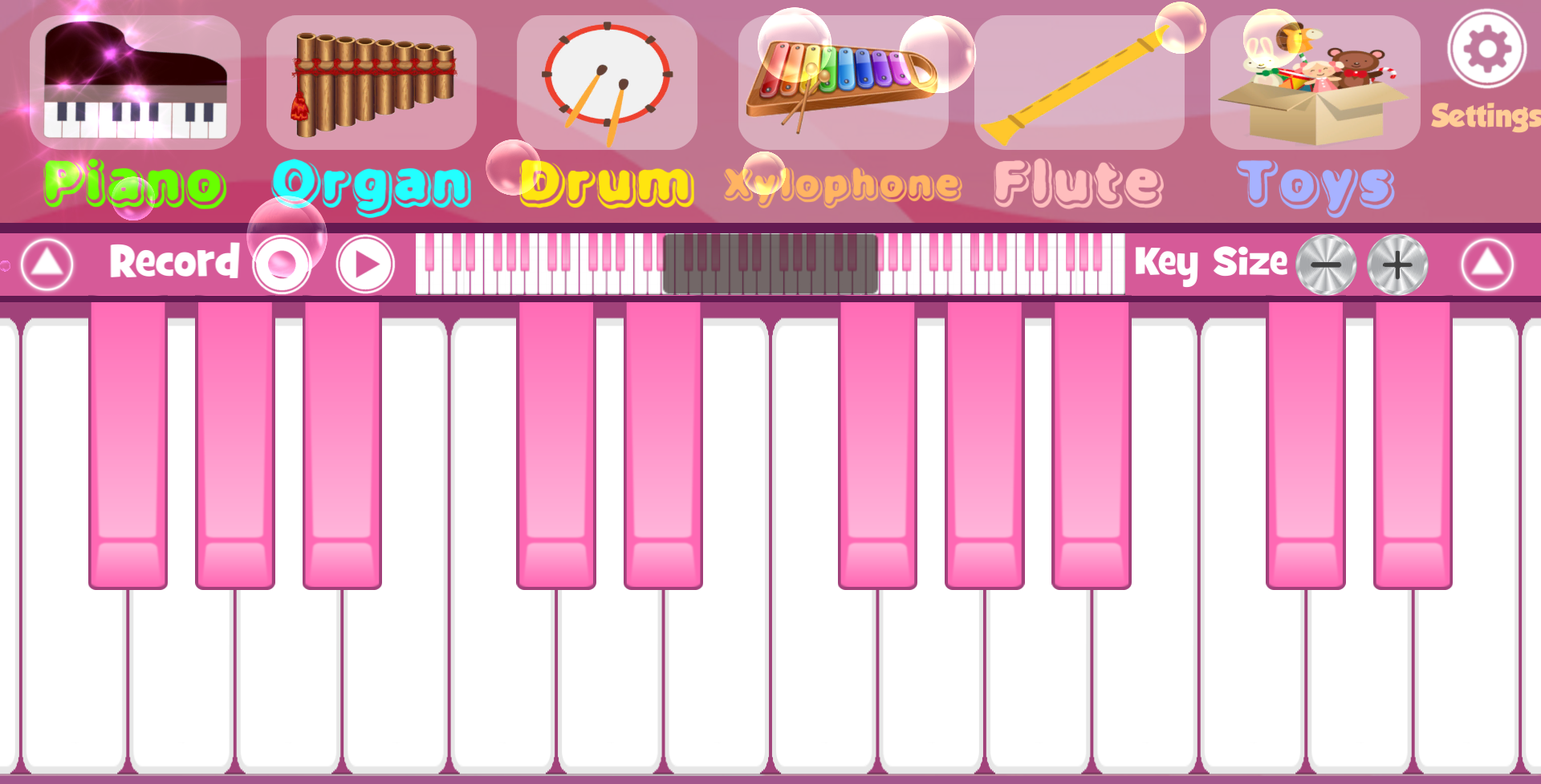 Pink Piano ゲームのスクリーンショット
