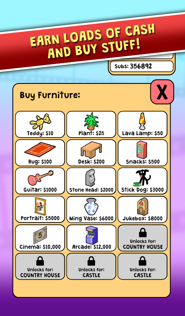 Stickman Tuber Tycoon Game Screenshot