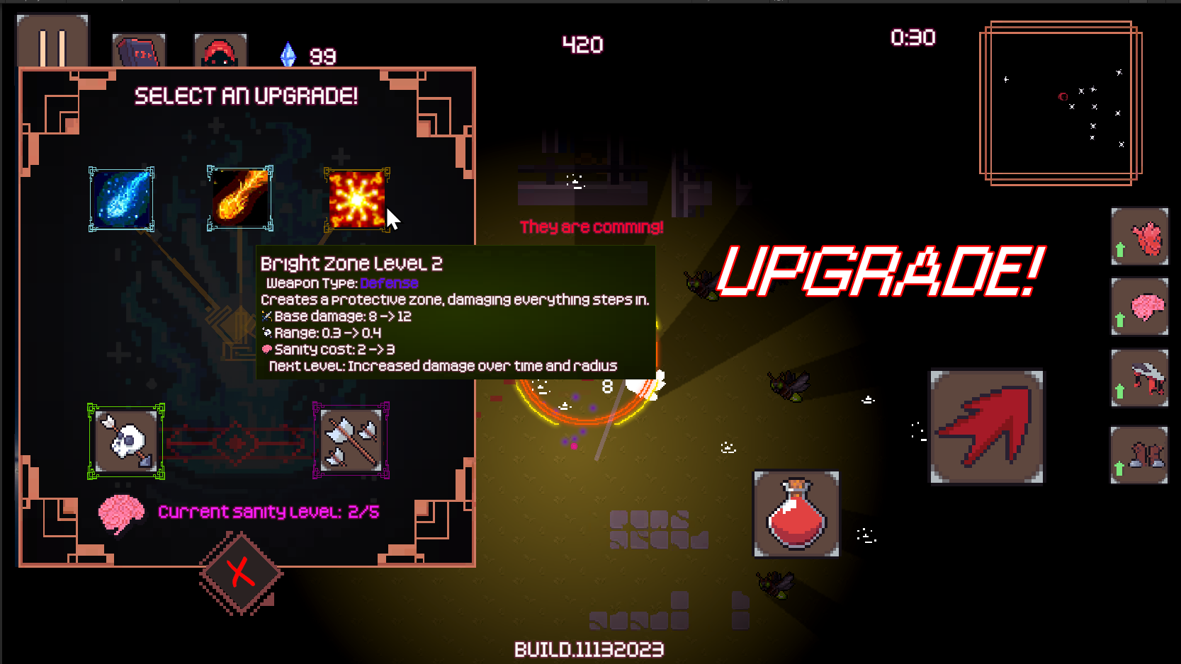 Buried Survivor Roguelike Game Screenshot