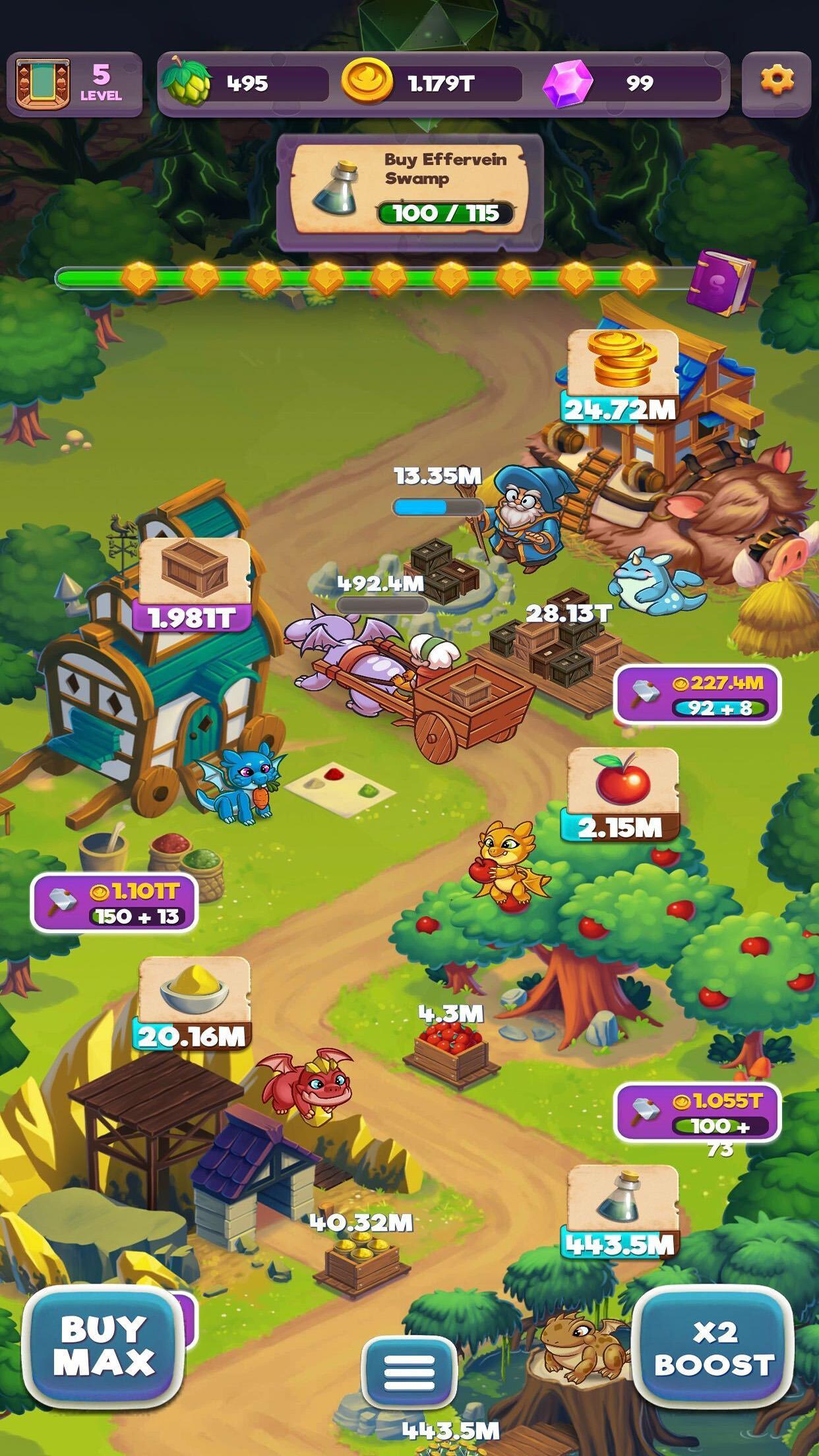 Dragon Idle Adventure Game Screenshot