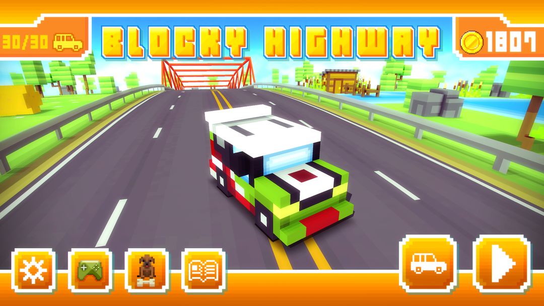 Blocky Highway: Traffic Racing ภาพหน้าจอเกม