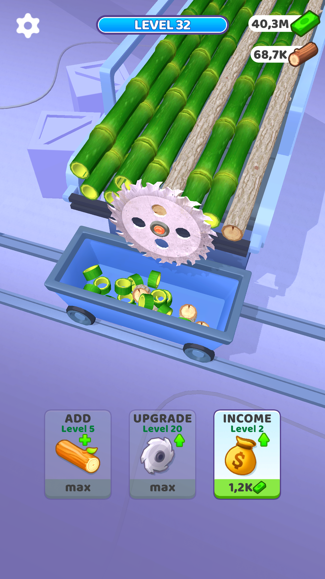 Idle Cutter: Wood Slice Game Screenshot