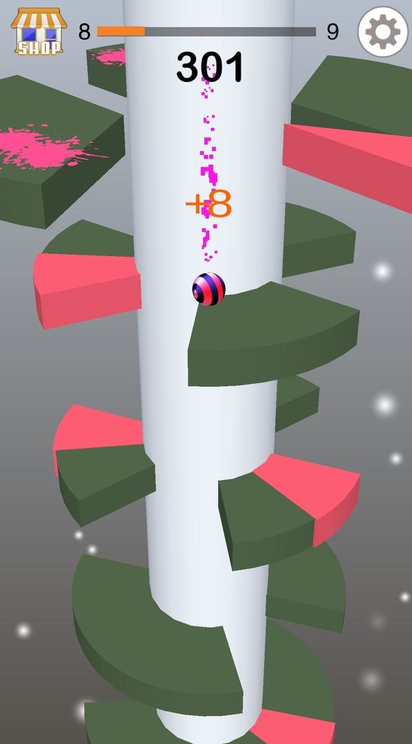 Jump Ball- Bounce On Tower Tile screenshot game