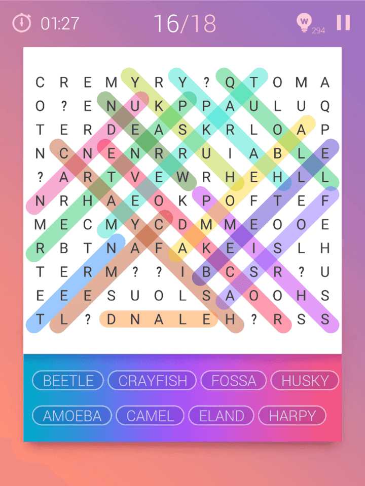 Word Search Puzzle Game Screenshot