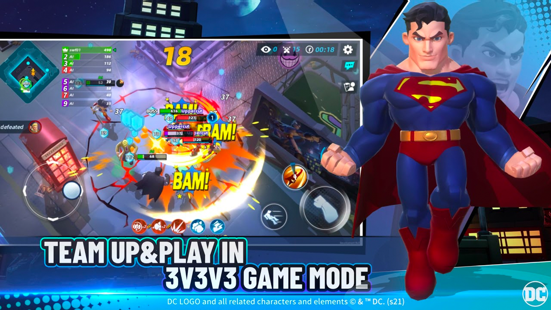 Screenshot of the video of DC Battle Arena