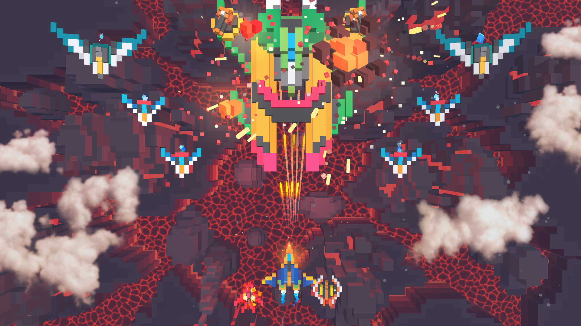 Sky Wings: Pixel Fighter 3D Game Screenshot