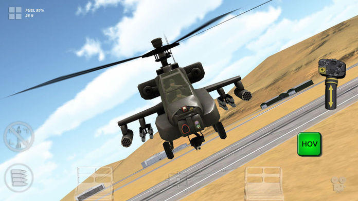 Apache 3D Sim Flight Simulator Game Screenshot